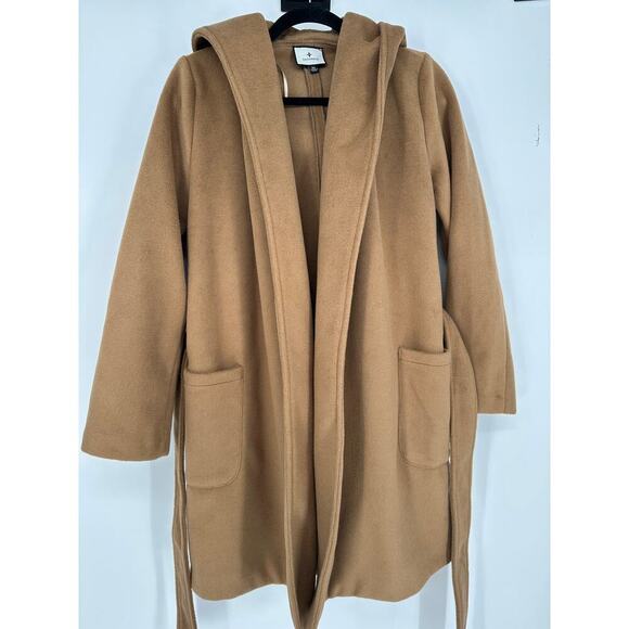 TUCKERNUCK Hooded Wrap Jacket in Camel - Picture 4 of 5